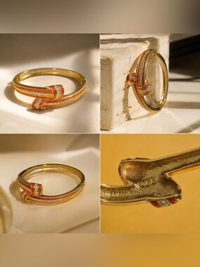 JBK Vintage Gold and Red Women's bracelet